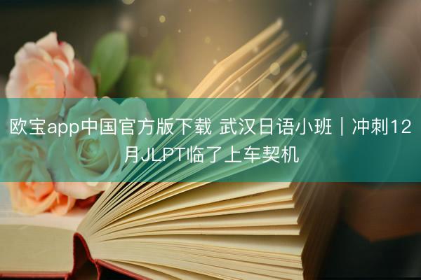 欧宝app中国官方版下载 武汉日语小班｜冲刺12月JLPT临了上车契机