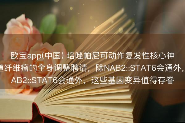 欧宝app(中国) 培唑帕尼可动作复发性核心神经系统孤苦孤身一人道纤维瘤的全身调整聘请，除NAB2::STAT6会通外，这些基因变异值得存眷