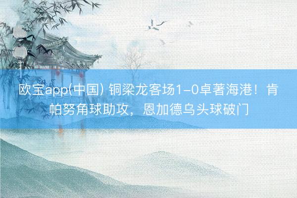 欧宝app(中国) 铜梁龙客场1-0卓著海港！肯帕努角球助攻，恩加德乌头球破门