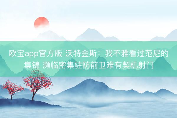 欧宝app官方版 沃特金斯：我不雅看过范尼的集锦 濒临密集驻防前卫难有契机射门